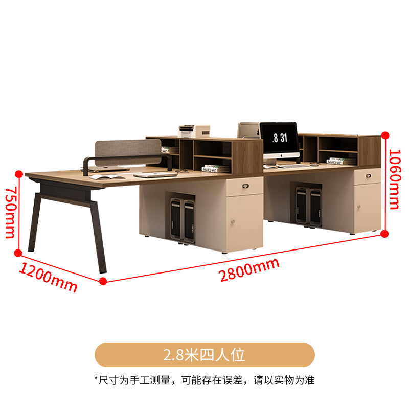Saint li office desk and chair set - minimalist modern office desk for staff workstations, employee seating, and finance staff desks