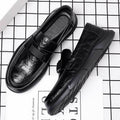 Casual leather shoes for men - live stream slip-on loafers - british style business versatile anti-slip soft sole soft upper slip-on leather shoes