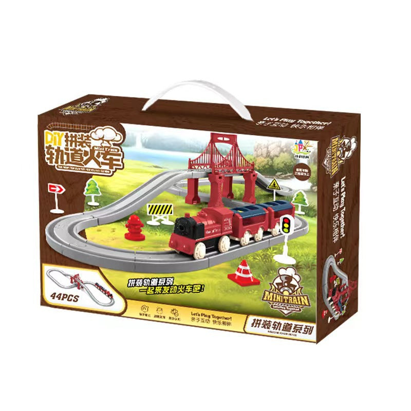 electric train track educational toy artificial model electric train super large changeable track assemble toy