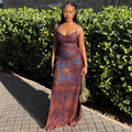 Fashion style cross-border easiest for match outing women's clothing silm hiking elegance hip skirt suspender backless chest wrap long dress