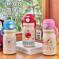 316l stainless steel double drink bouncing student thermos water cup portable fashion carrying kettle thermos cup cartoon water cup