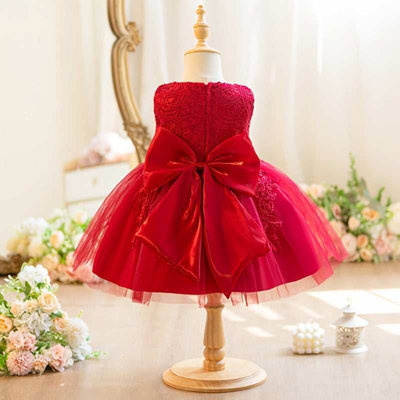 New arrival cross-border kids performance dress lace princess skirt festival tutu skirt gauze skirt first birthday dress performance costume