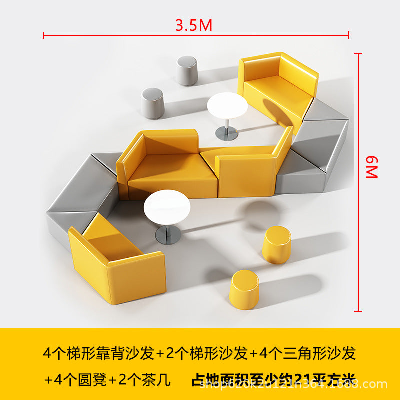 Saint li office sofa special-shaped training institution patchwork sofa reception and rest area business reception casual sofa sf