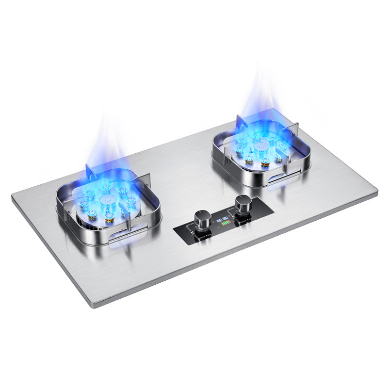Gas stove double stove gas stove for home natural gas liquefied gas stove embedded stove fierce fire stainless steel