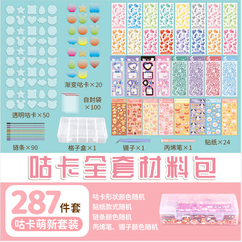 Diy guka stickers birthday gifts for girls playing house cartoon accessories toys storage kids educational stalls