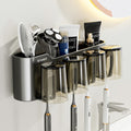 New arrival toothbrush holder storage rack detachable washable bathroom punch-free wall-mounted electric tooth cup mouthwash cup toothbrush holder