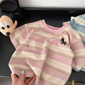 Kids' short-sleeve summer outfit : stylish lightweight summer shirt for boys, baby polo shirt with pony stripes, boys' single top