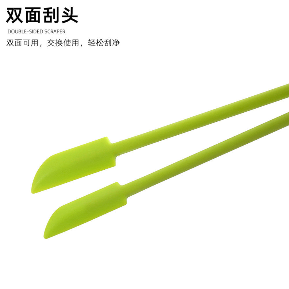 Silicone small tip spatula spoon suit baking mini long double-ended two-in-one spatula jam bottle spatula