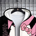 Kids' hoodie jacket, cross-border hot seller: cute cartoon print fashion zip-up hoodie for girls, dropshipping available