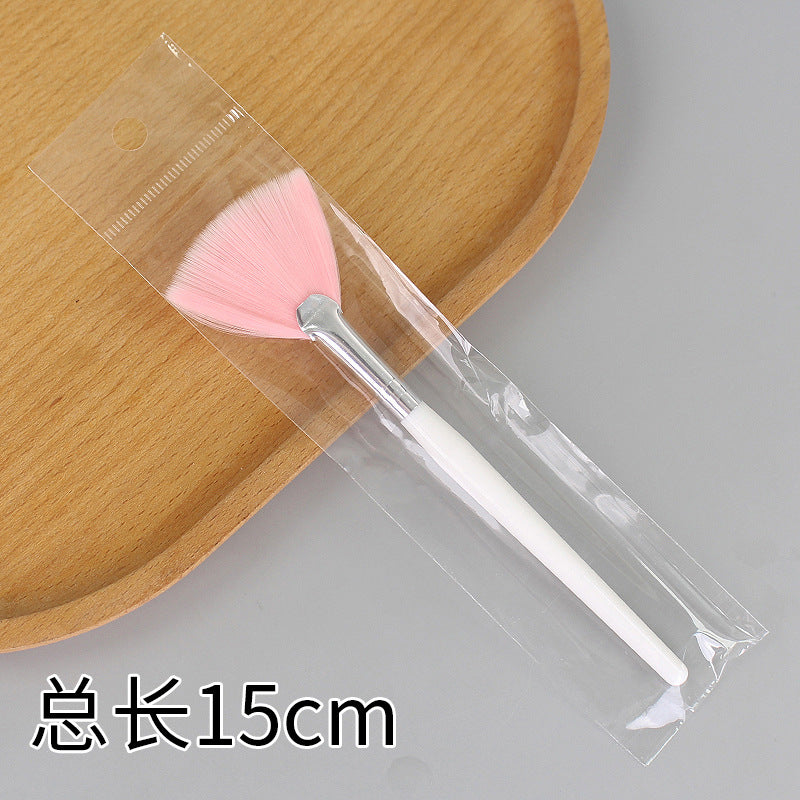 Beauty silicone brush facial mask brush makeup brush soft bristle head brush mud mask beauty tool fan-shaped fruit acid brush