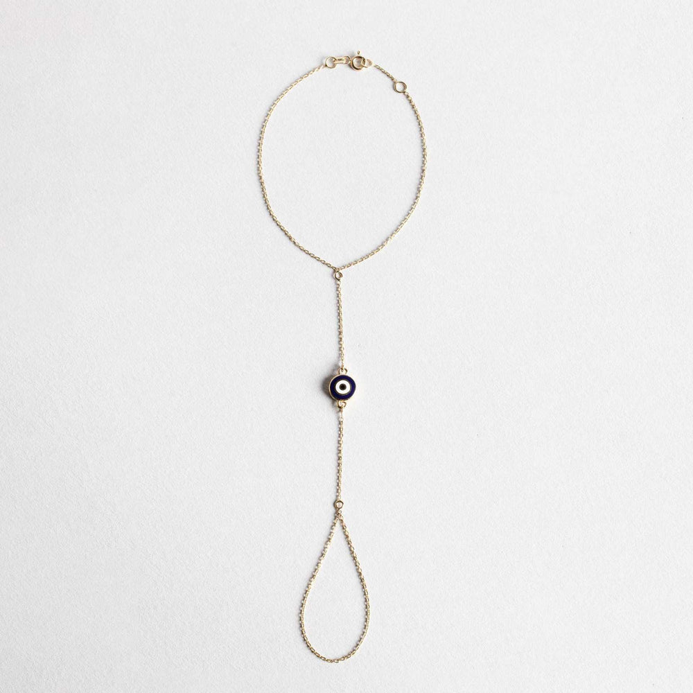 Shopee cross-border hot seller: exquisite minimalist european and american faceted round disc evil eye bracelet - unique jewelry for women