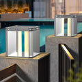 Outdoor solar post cap lights for villa courtyards, waterproof wall mount lights, garden fence lights, landscape pillar lights