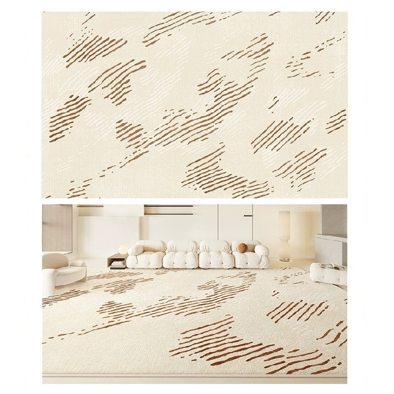 Carpet living room  new bedside bedroom light luxury high-end cream style room floor mat thick no-wash and wipeable