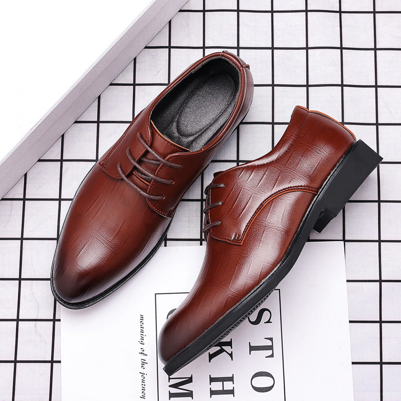 Multiple styles of leather shoes for men: casual, plus size, business formal, pointed toe lace-up wedding shoes - dropshipping available