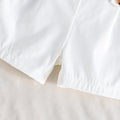 cross-border bestseller: baby & toddler casual shirt set - breathable pinstripe top + solid color shorts