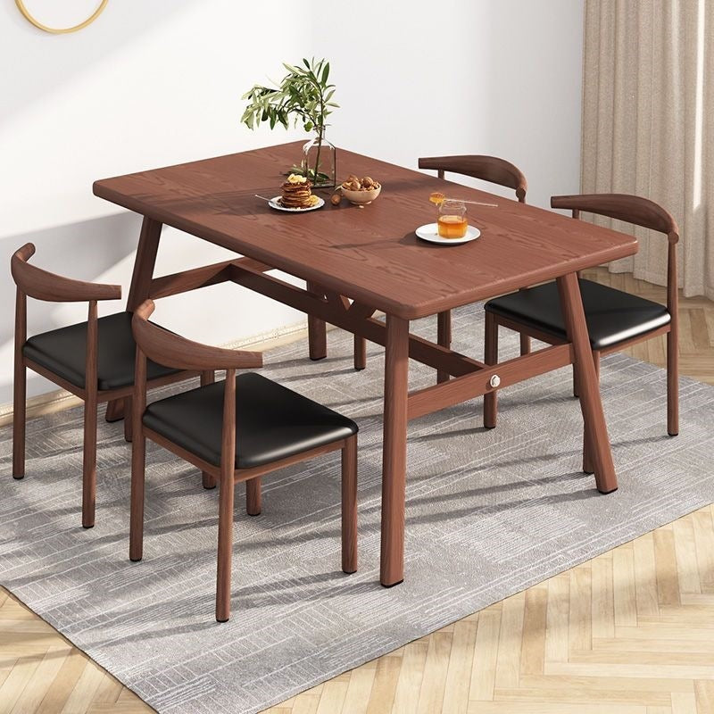 Rectangular table and chair combination casual small apartment dining table suit dining table and chair for home dining table and chair catering merchant