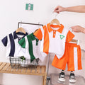 Boys' outfit  trendy 0-5 years old kids short sleeve polo shirt infant casual summer clothing summer short sleeve set