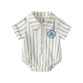 Newborn summer clothes - lightweight  newborn baby boy striped british preppy style shirt romper