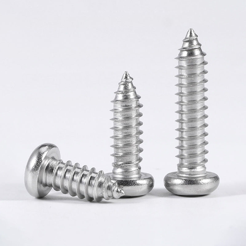 PA round head self-tapping 304 stainless steel 201 stainless steel yuan head element tapping round tapping cross screw national standard small screw