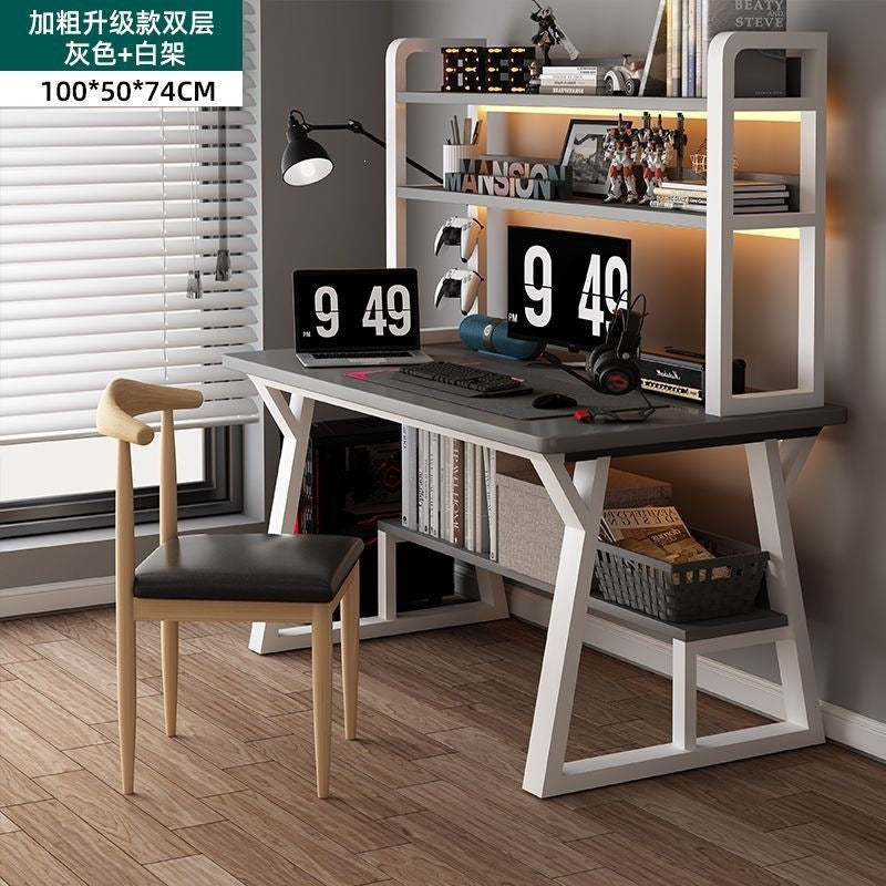 Desk computer desk bookshelf combination home study table minimalist student academic writing desk office desk gaming desk