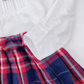 Korean and japanese style spring/autumn new girls' school uniform chic outfit set - girl's preppy blouse & jk skirt two-piece trendy set
