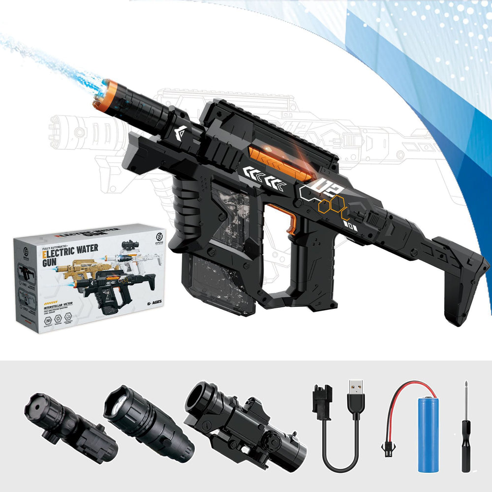 new product interstellar pulse water gun victor electric continuous light large capacity water spray water splash festival