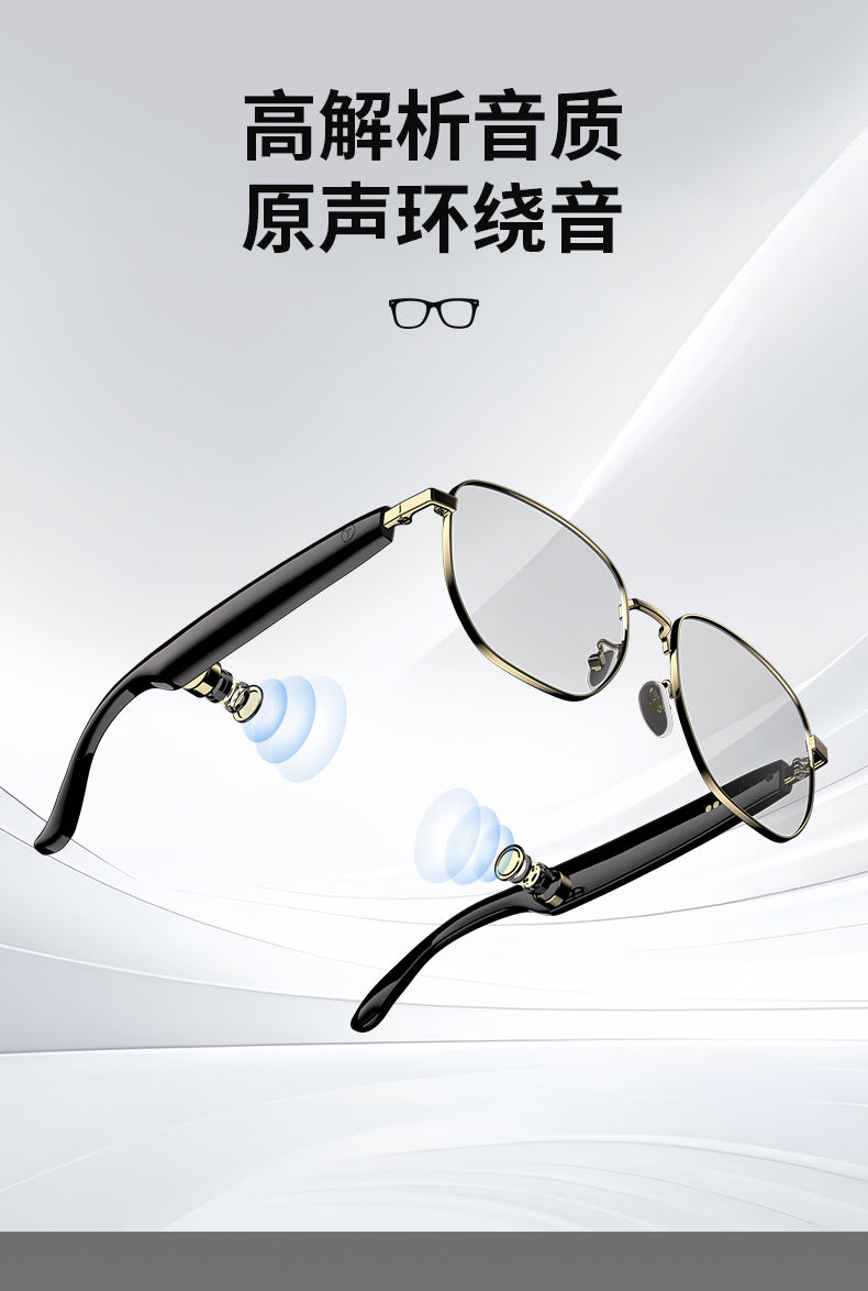 Hyundai modern sg16pro bluetooth smart ai translation glasses simultaneous interpretation real-time uv protection listening to music