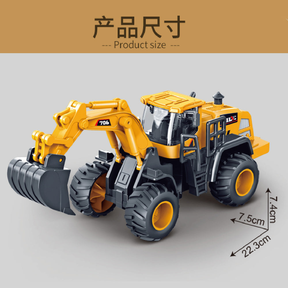 kids inertial engineering vehicle series artificial excavator bulldozer 3-6 years old boy toy car model