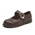 Loafers 2026 new arrival spring autum british style retro small silver buckle round toe pvc slip-on thick sole loafers