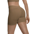 seamless knittingv waist peach hip lifting tight high waist yoga shorts sports running fitness three-quarter shorts