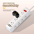 Us standard 110v power strip with overload protection, pd charging port, for us and canadian outlets