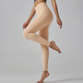 fall/winter warm fleece-lined leggings - solid color 300g thickened footed pearl fleece base layer pants