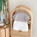Baby cartoon short-sleeve romper - summer outfit for newborns & toddlers - lightweight, trendy crawling suit