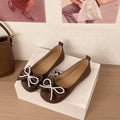 Plus sizenew arrival evening breeze pearl bows soft bottom beanie shoes women's fashion toe cap flats flats soft bottom slip-on