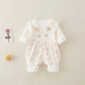 Baby clothes spring romper girl baby bodysuit double layer outwear spring autum super cute full month princess haki