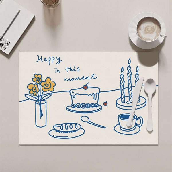 Simple PVC leather placemat Western food mat Home hotel leave-in anti-scalding heat insulation mat Table mat Dining table coaster Bowl mat