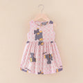 New summer children's cotton silk dress - girls' floral korean style princess dress - cotton silk skirt for girls