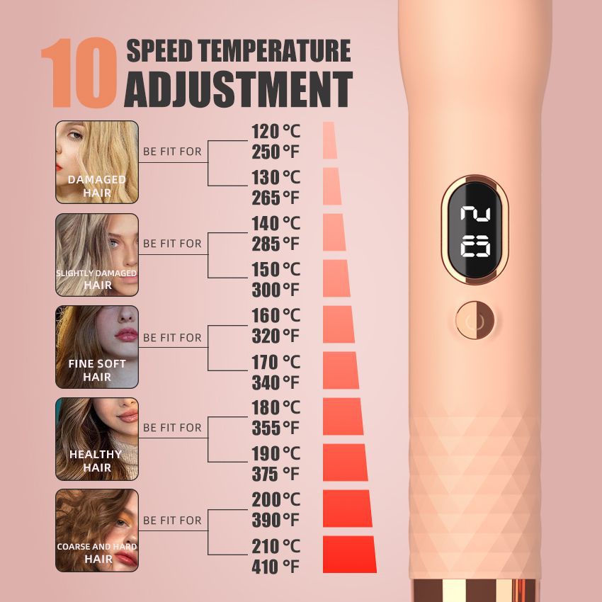 Cross-border hot-selling infrared curling hair straightener multi-functional curling iron electric comb 4 in 1 hot air comb curling iron