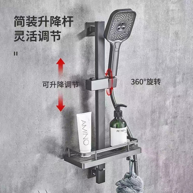 Engineering shower head suit full copper separates simple hotel constant temperature piano button booster water nozzle