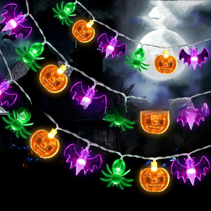 New Halloween light string skull ghost horror decorative lights ghost festival atmosphere small lights battery box pumpkin lights