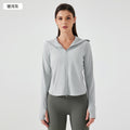 Premium new hooded sun protection jacket for women - two-way zipper, breathable, outdoor uv protection skin jacket d25019