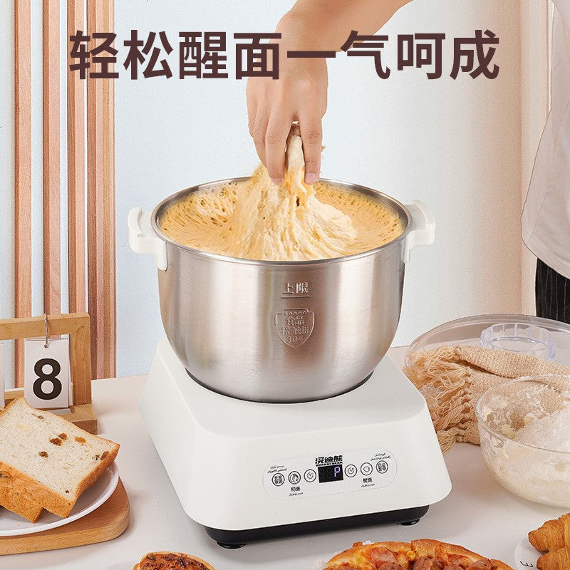 Household automatic multi-function dough mixer - small kitchen machine with smart thermostatic fermentation and kneading