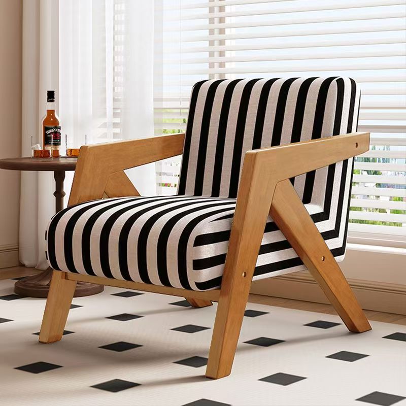 Richard nordic solid wood single sofa chair living room french cafe hotel retrob&b balcony lazy chair