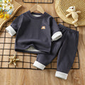 Kidsheattechsuitfleece-linedthickenedfall and winternew arrivalbaby bottomintimatesmiddle child autumn clothes and long trouserschildrensuit