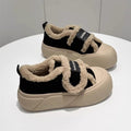 Velcro retrothick sole cotton shoes women's 2026new arrival fur shoes fleece-linedheattecheasiest for matchcasualwinter bread shoes