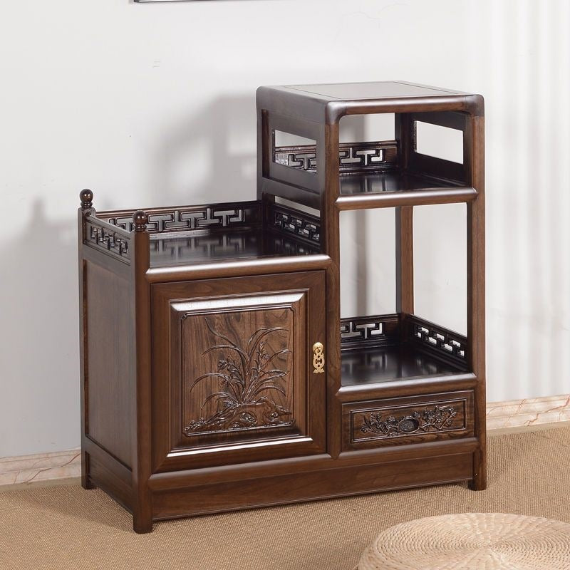 Living room tea cabinet old elm chinoiserie tea table solid wood sideboard sofa side cabinet restaurant wine cabinet locker
