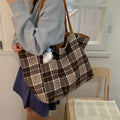 Korean style canvas tote bag - new autumn/winter collection - versatile student backpack/shoulder bag - double-sided casual design - large capacity