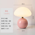 Mushroom night light - creamy ceramic, warm ambiance, always-on, eye-care led, bedroom decor, bedside lamp