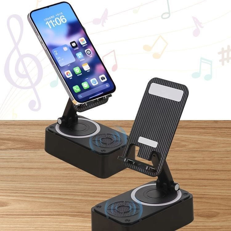 098 hot-selling desktop speaker stand - 3-in-1 phone holder, rechargeable rotating phone stand, multifunctional model