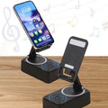 098 hot-selling desktop speaker stand - 3-in-1 phone holder, rechargeable rotating phone stand, multifunctional model